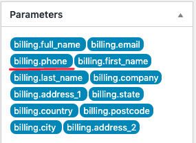 Opening the parameter editor
